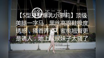 【S型身材爆乳小萝莉】顶级美腿一字马，黑丝高跟鞋极度诱惑，搔首弄姿，蜜桃翘臀更是诱人，地上尿尿妹子太骚了