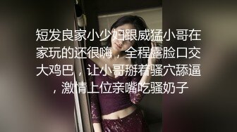 短发良家小少妇跟威猛小哥在家玩的还很嗨，全程露脸口交大鸡巴，让小哥掰着骚穴舔逼，激情上位亲嘴吃骚奶子