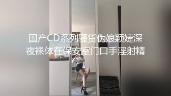 国产CD系列骚货伪娘颖婕深夜裸体在保安室门口手淫射精