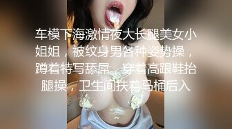 车模下海激情夜大长腿美女小姐姐，被纹身男各种姿势操，蹲着特写舔屌，穿着高跟鞋抬腿操，卫生间扶着马桶后入